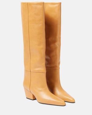 Paris Texas Jane Leather Knee-High Boots - Brown