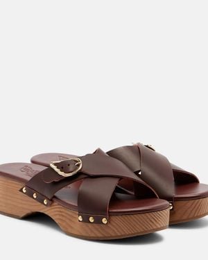 Ancient Greek Sandals Marilisa Leather Platform Sandals - Brown
