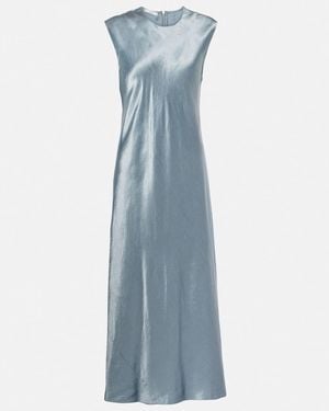 Vince Midikleid Aus Satin - Blau