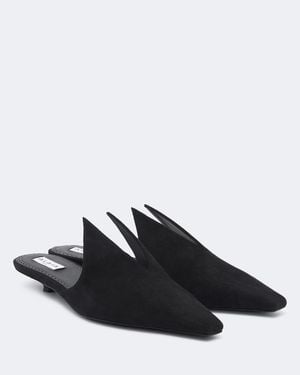 Alaïa Mules Aus Veloursleder - Schwarz