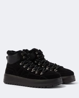 Bogner Schnuerstiefel Antwerp M 16 B Aus Veloursleder - Schwarz