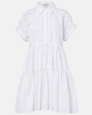 Dorothee Schumacher Summer Blossom Broderie Anglaise Minidress - White