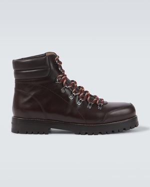 Manolo Blahnik Schnuerstiefel Janka Aus Leder - Schwarz