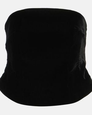 Wardrobe NYC Velvet Tube Top - Black