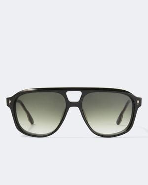 Jacques Marie Mage Leonard Aviator Sunglasses - Green