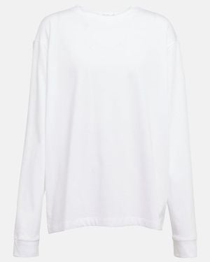 The Row Ciles Long-Sleeved Cotton Top - White