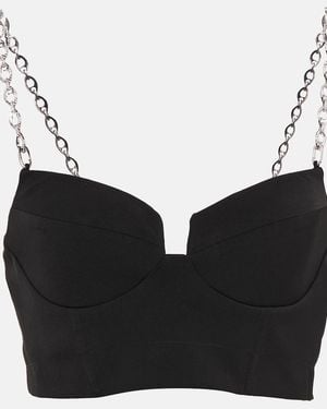 Jonathan Simkhai Trina Embellished Crop Top - Black