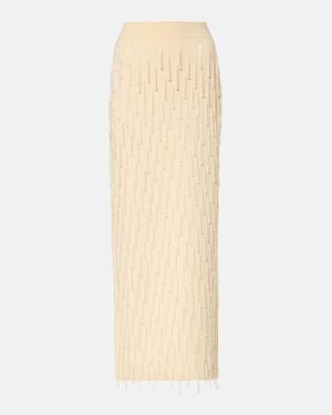Galvan London Falda Larga Depois De Jersey Adornada - Neutro