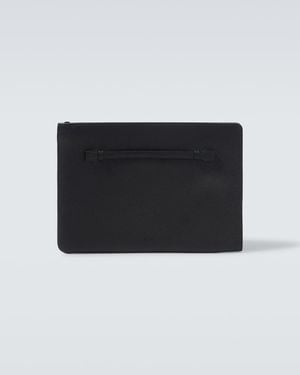 Loro Piana Extra A4 Leather Pouch - Black