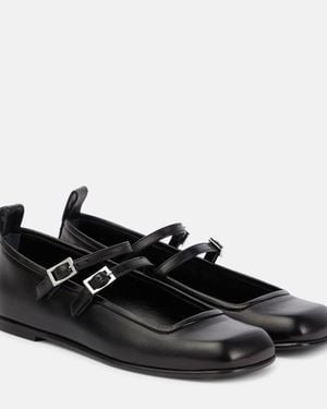 NODALETO Bulla Rina Leather Ballet Flats - Black