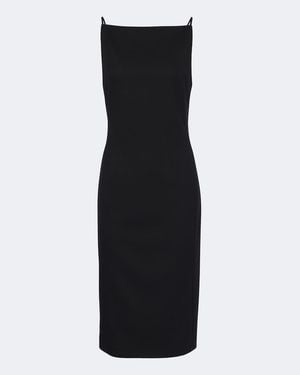 Gucci Midikleid Aus Wolle - Schwarz
