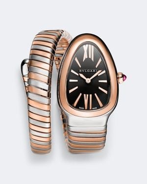 BVLGARI Serpenti Tubogas 18Kt Rose And Stainless Steel Watch - Metallic