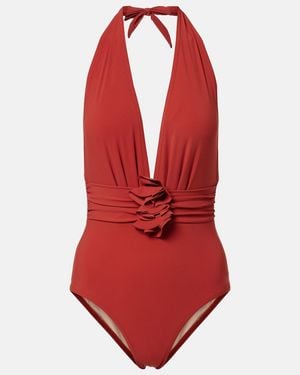 Karla Colletto Circle Swimsuit - Red