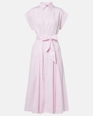 Polo Ralph Lauren Cotton Poplin Shirt Dress - Pink