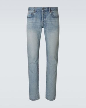 Saint Laurent Faded Slim Jeans - Blue