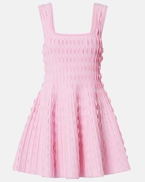 Jonathan Simkhai Vanna Knitted Scalloped Minidress - Pink