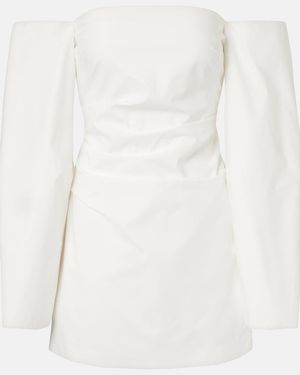 SIR. Martina Off-Shoulder Cotton Poplin Minidress - White