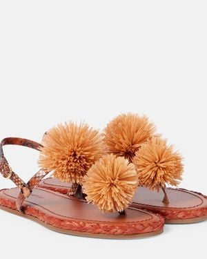 Ulla Johnson Ingrid Leather-Trimmed Espadrilles - Brown