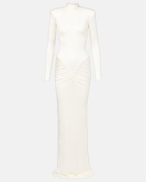 The New Arrivals Ilkyaz Ozel Darja Ruched Gown - White