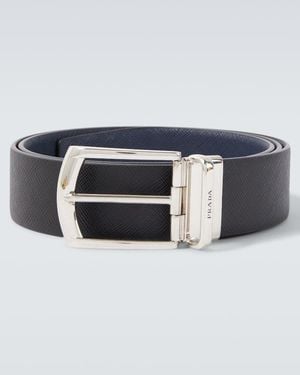 Prada Guertel Aus Leder - Blau