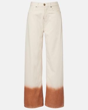 Alanui Jeans Anchos Shades Of Eden - Neutro