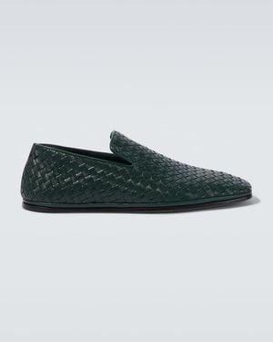 Bottega Veneta Slip-Ons Palazzo Aus Leder - Grün