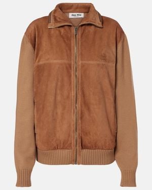 Miu Miu Leather Jacket - Brown