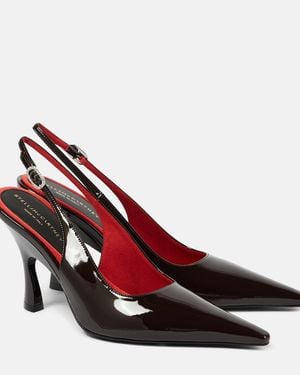 Stella McCartney Faux Leather Slingback Court Shoes - Red