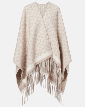 Ferragamo Gancini Virgin Wool Shawl - Natural