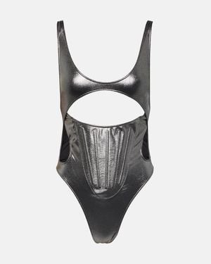 Mugler Badeanzug - Grau
