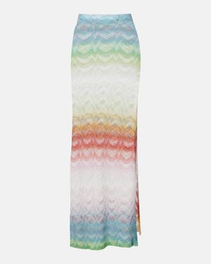 Missoni Wave Lame Maxi Skirt - White