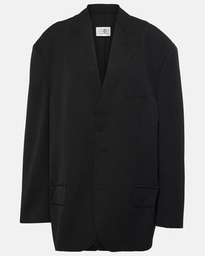 MM6 by Maison Margiela Crepe Blazer - Black