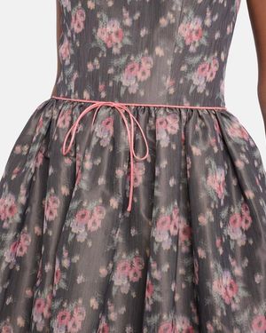 white christmas dresses Fleur Neutral Floral Print Midi Dress main image 1