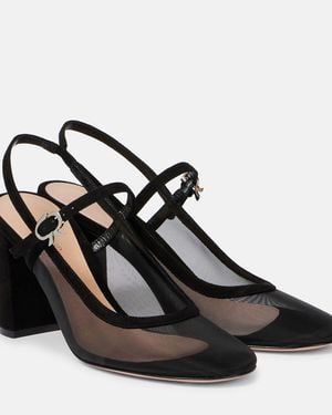 Gianvito Rossi Francoise 85 Leather Slingback Court Shoes - Black