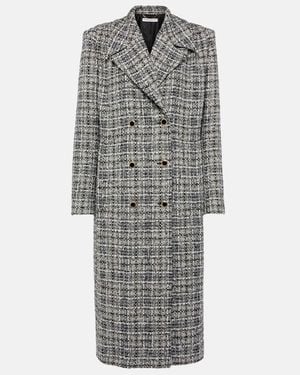 Alessandra Rich Abrigo De Tweed De Lurex - Gris