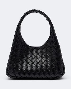 Bottega Veneta Campana Intrecciato Mini Leather Top-Handle Bag - Black