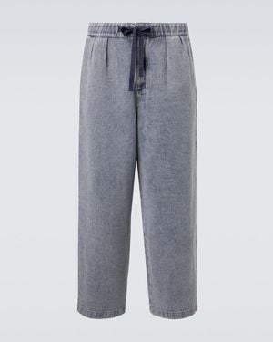 Loewe Mid-Rise Wide-Leg Jeans - Grey