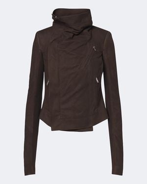 Rick Owens Chaqueta Biker Classic De Ante - Marrón