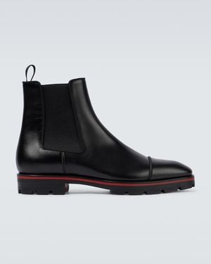Christian Louboutin Alpinono Leather Chelsea Boots 12. - Black
