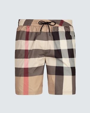 Burberry Men's Guildes Vintage Check Swim Shorts - Natural
