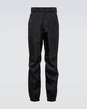 Prada Re-Nylon Barrel-Leg Trousers - Black
