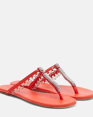 Christopher Esber Sandalias De Piel Adornadas - Rojo