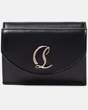 Christian Louboutin Embellished Leather Wallet - Black