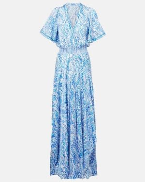 Poupette Mabelle Printed Maxi Dress - Blue