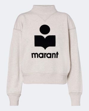 Isabel Marant Sweatshirt Moby Aus Einem Baumwollgemisch - Weiß