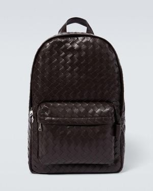 Bottega Veneta Rucksack Intrecciato Aus Leder - Schwarz