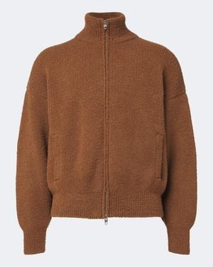 Umit Benan Suvretta Wool-Blend Zip-Up Jumper - Brown