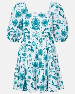 Heidi Klein Minikleid Kos Aus Leinen - Blau