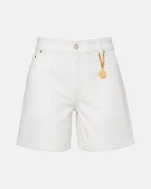 Stella McCartney Jeansshorts - Weiß