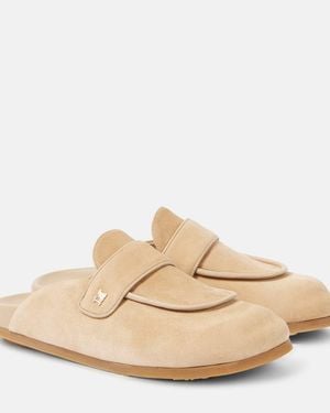 Max Mara Manly Suede Mules - Natural